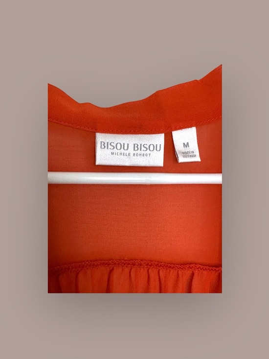 🌻 Bisou Bisou Ruffled V-Neck Tie Blouse - Picture 12 of 14